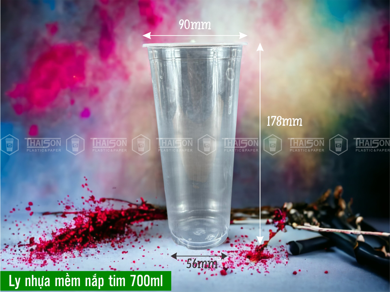 Ly Nhựa Mềm Nắp Tim 700ml