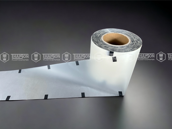 Ly giấy đựng cà phê mang đi được dán miệng ly bằng cuộn màng ép ly giấy